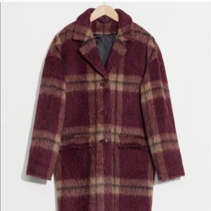& other stories plaid wool coat